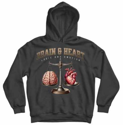 HOODIE BRAIN AND HEART