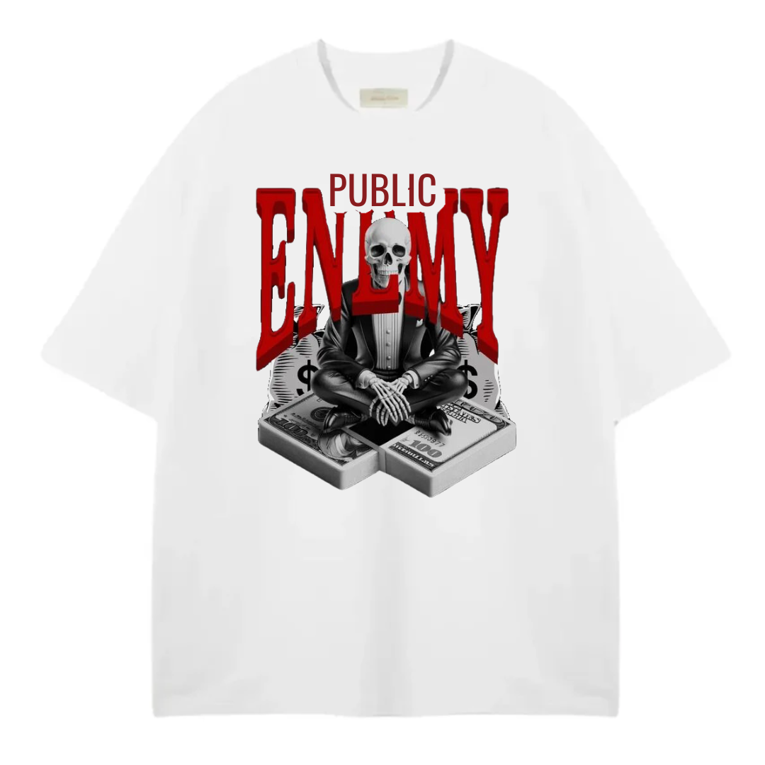 OVERSIE TSHIRT PUBLIC ENEMY